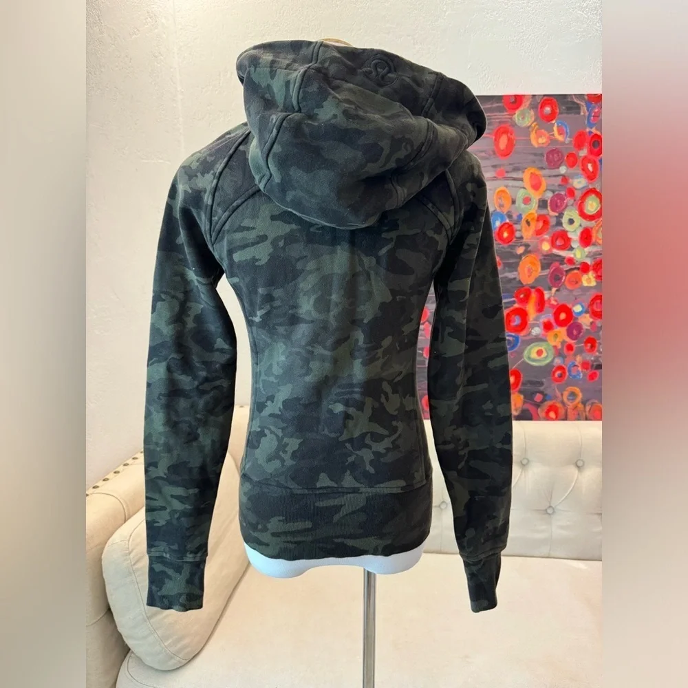 Lululemon Scuba Full-Zip Hoodie Green Camo 4